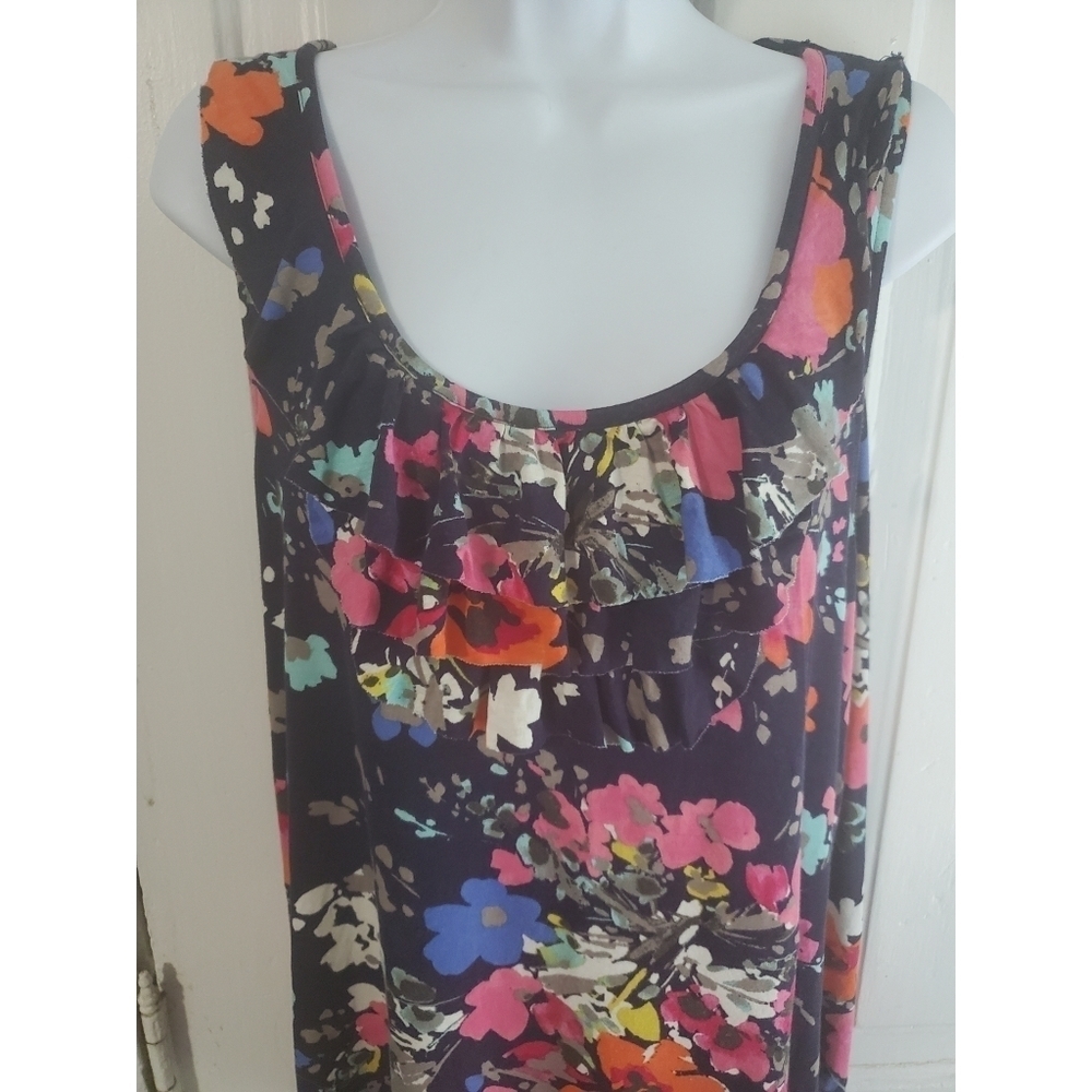 Merona Floral Ruffle Tank - Picture 3 of 9
